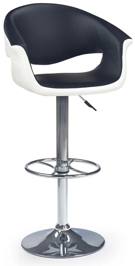 Scaun de bar H46 alb negru