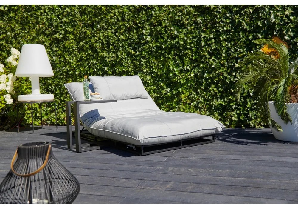 Măsuță auxiliară laterală pentru șezlong de grădină Hartman Tim, negru