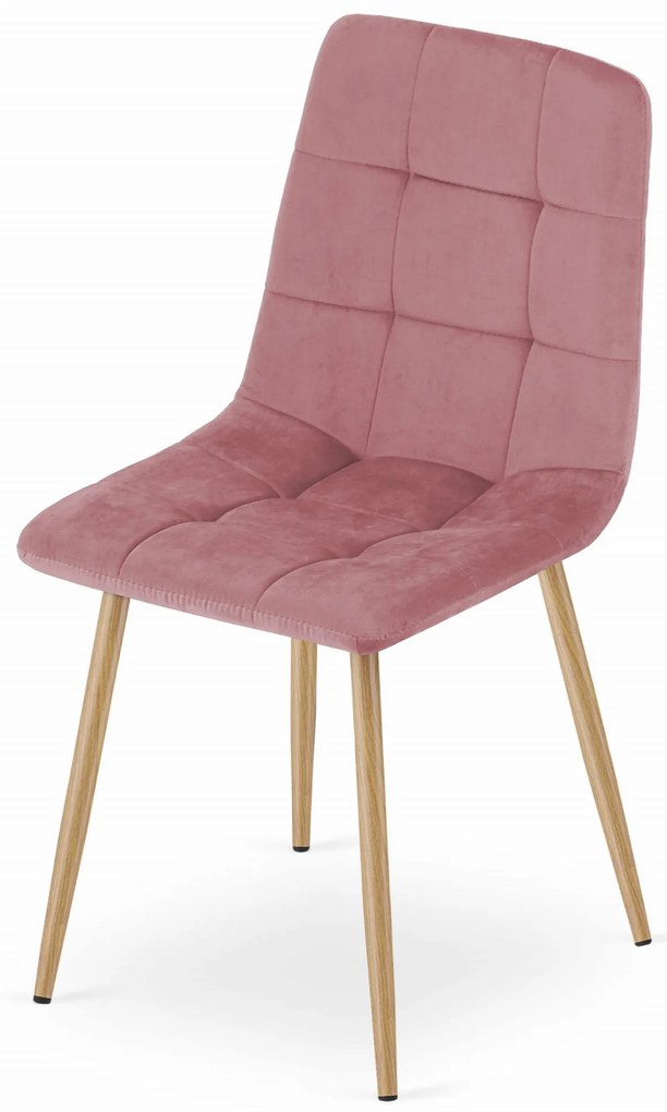 Scaun catifea roz KARA