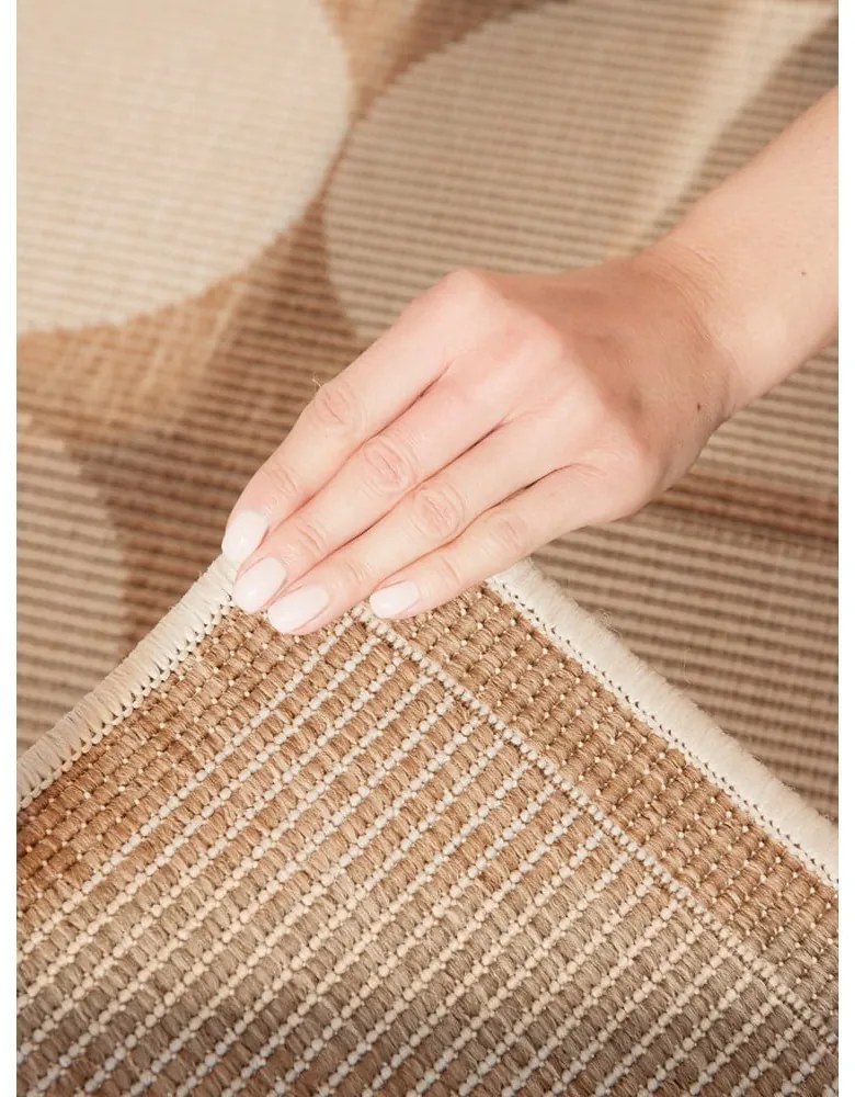 Covor tip traversă pentru interior și exterior bej/fildeș 80x250 cm Duet Bowen – NORTHRUGS