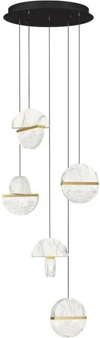 Lustra decorativa cu 5 pendule LED 2700K DORIN