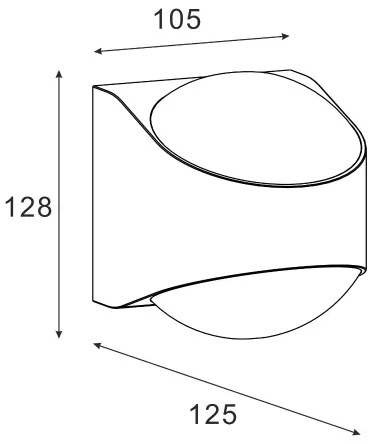 Aplică LED de exterior Zuma Line SJ12431 LUCENT LED/12W/230V IP65 negru