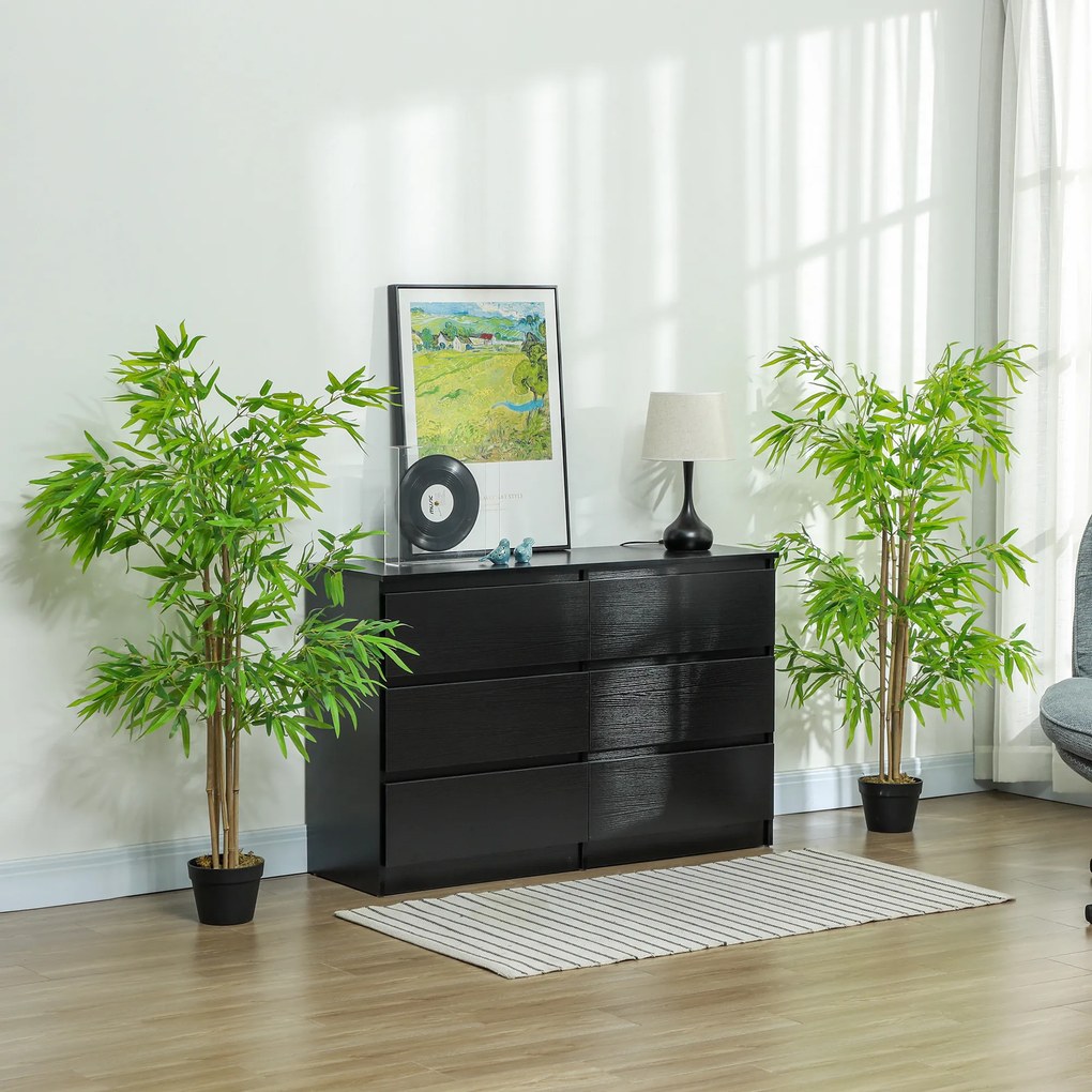 Outsunny Lot de 2 bambusi artificiali Inaltime 1,5 m 644 Frunze dense realiste Ghiveci Inclus Negru cu Lichen Verde | Aosom Romania