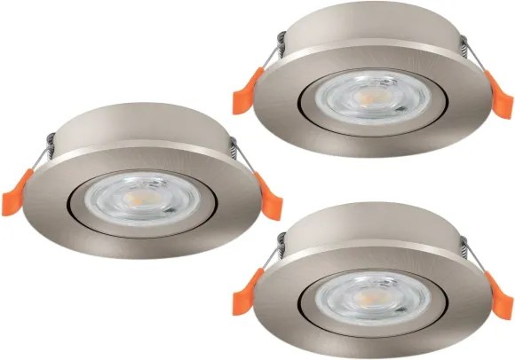 Eglo 902268 - Set de 3 spoturi LED încastrate BARRANCO, LED 4,8W, 230V, crom