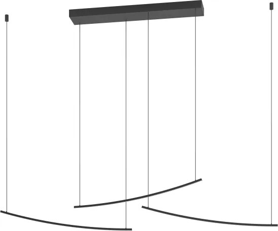 Eglo 902166 - VILLEGGI Lampă suspendată LED dimmabilă pe cablu LED/22W/230V 2700/4000/6500K neagră