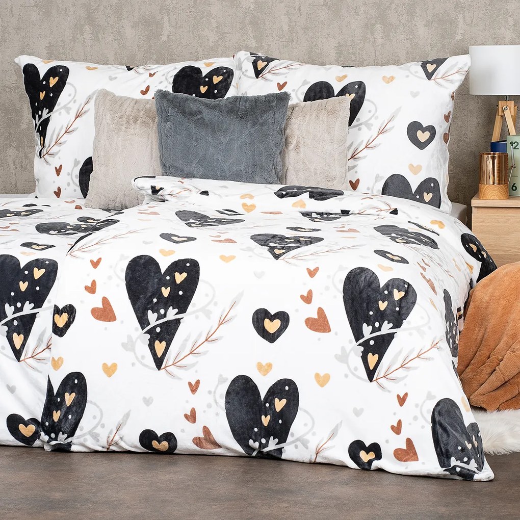 Lenjerie de pat din microflanel 4Home Romantic, 140 x 220 cm, 70 x 90 cm