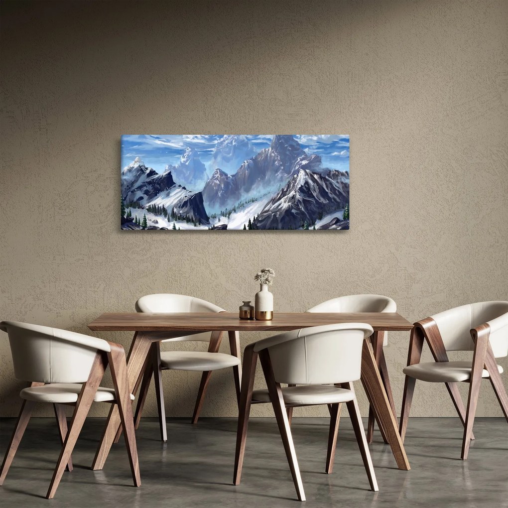 Tablou - Munții pictați (120x50 cm)