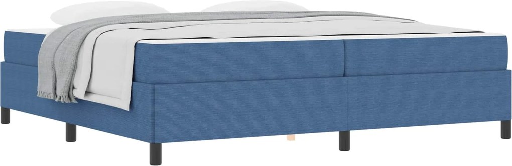 vidaXL Cadru de pat cu saltea albastru 200 x 200 cm țesătură