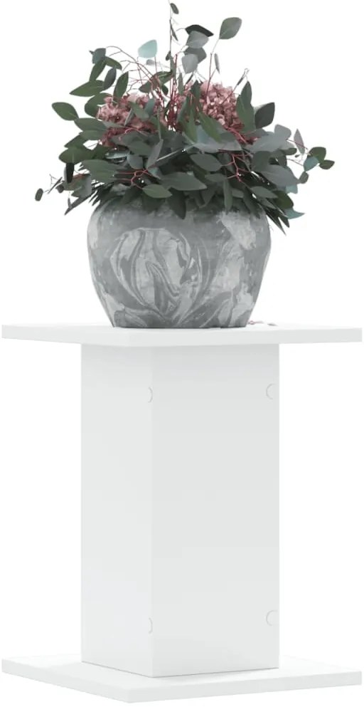 vidaXL Suporturi de plante, 2 buc., alb, 30x30x40 cm, lemn prelucrat