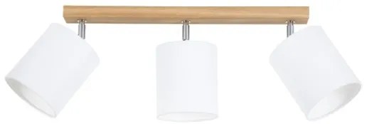 Spot-Light 56744374 - Lampă spot APRILLIA 3xE27/25W/230V stejar alb