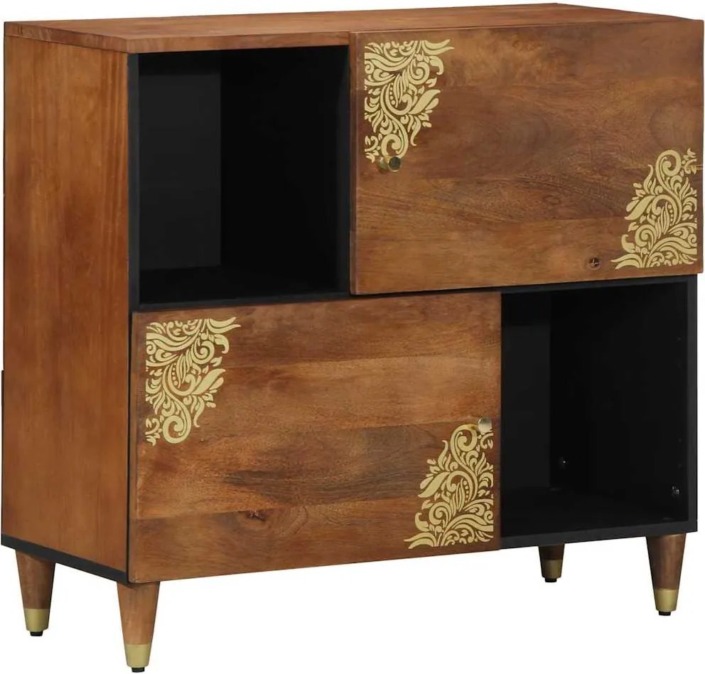 vidaXL Bufet cu raft cu ușă Maro 80 x 33 x 75 cm Lemn de mango solid