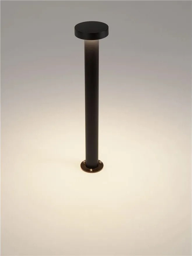 Stalp exterior IP65 LED 2700K GONG negru H-60cm