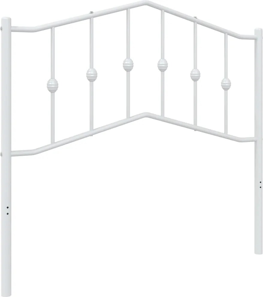 vidaXL Tăblie de pat de schimb metalică, alb, 100 cm