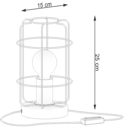 Lampă de masă Sollux SL.1265 GOTTO 1xE27/15W/230V negru