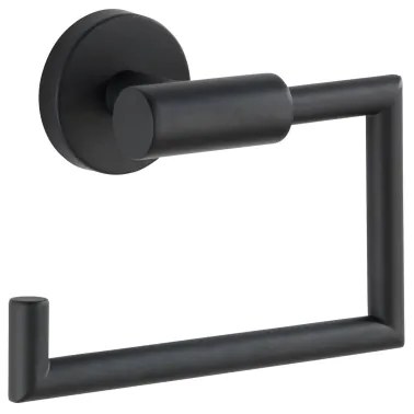 WENKO 24240100 - Suport pentru hârtie igienică BOSIO BLACK, 15 x 10,5 cm, inox/argintiu