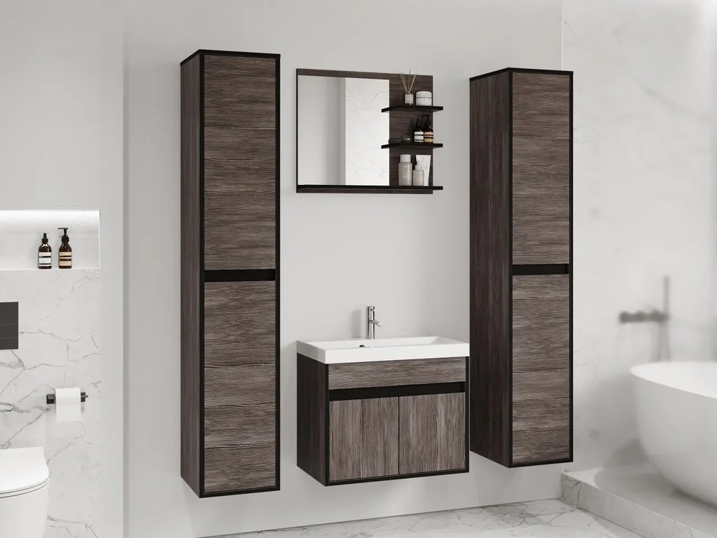 Mobilier baie Garmana XL (bodega + Negru grafit) (cu baterie Economico BYU 020M și sifon). 1103918