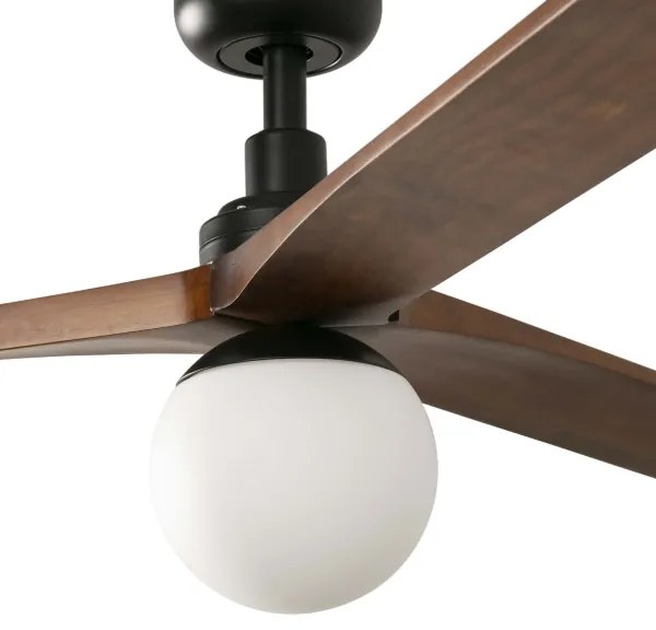 FARO 34276WT-11L - Ventilator KLIM L 1xE27/15W/230V nuc/ negru Ø150cm WT+DO