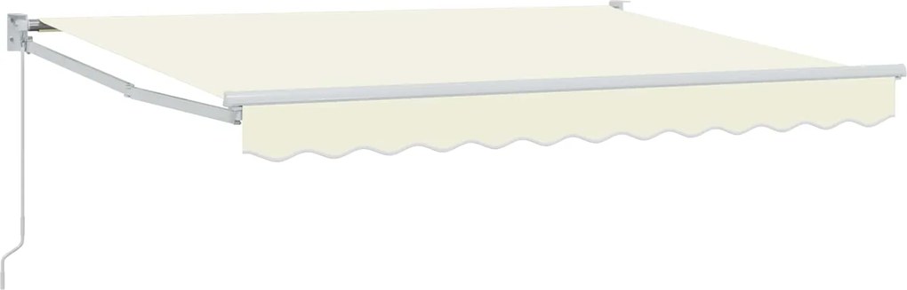 vidaXL Copertină retractabilă manuală Crem 3,5 x 2 m