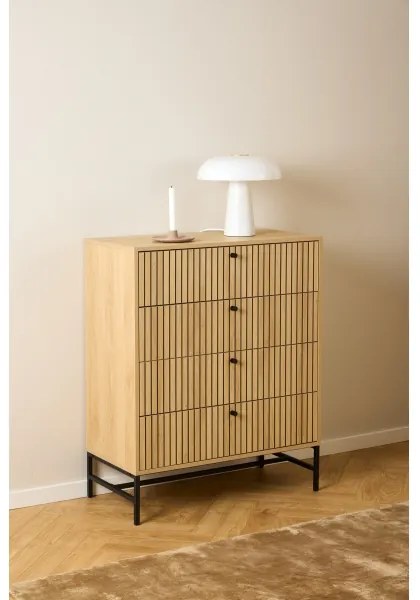 Comodă cu sertare OLIVIA, stejar