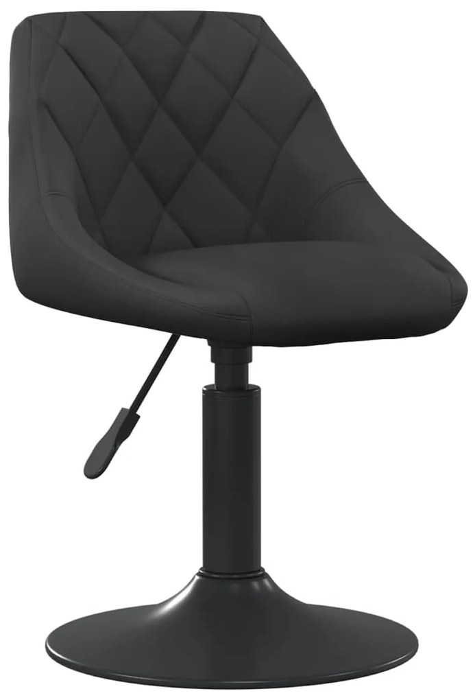 vidaXL Scaun de masă, negru, catifea