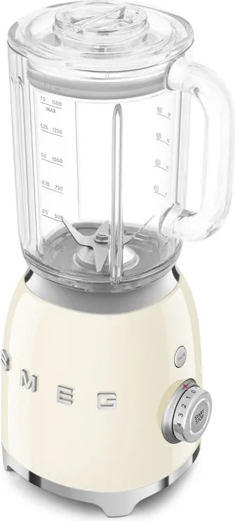 Blender Smeg BLF03CREU, 800 W, 1,5 l, 18 000 rpm, 4 programe, 4 viteze + Impusl, Otel inoxidabil, Crem