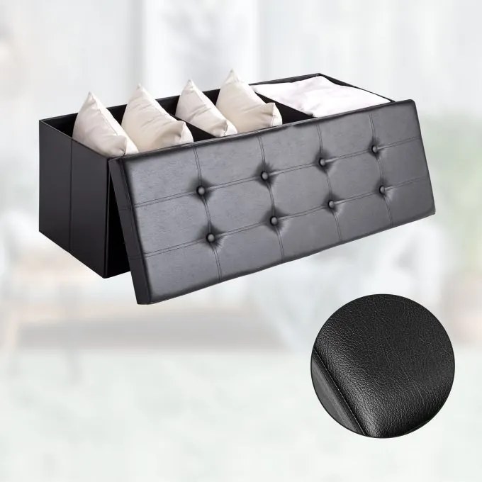 Deuba Cutie depozitare neagra - 114 x 40 x 40 cm