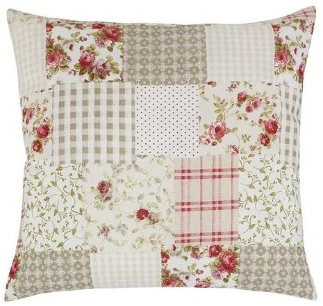 Pernă EMA Patchwork bej, 45 x 45 cm