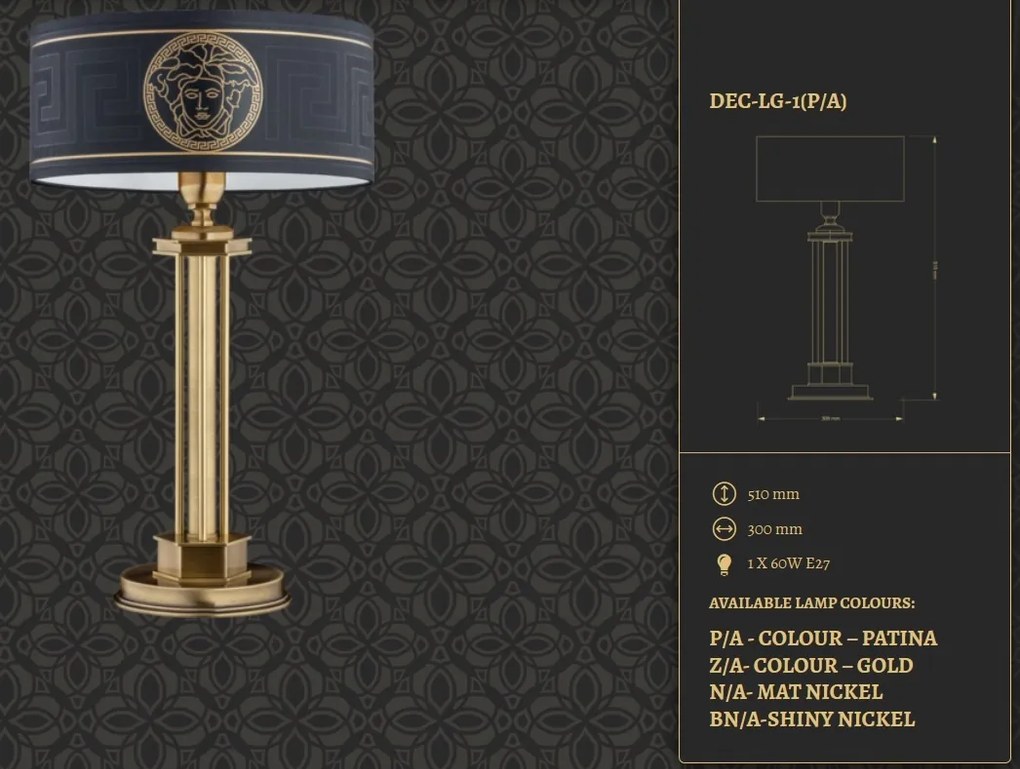 Veioza design clasic realizata manual Decor