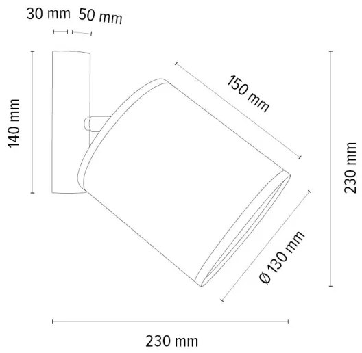 Spot-Light 2017400311549 - BENITA, aplică spot de perete 1xE27/25W/230V, stejar