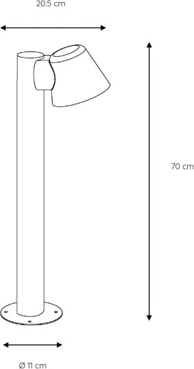 Lampă LED de exterior DINGO 1xGU10/4,5W/230V IP44 antracit Lucide 14881/70/30