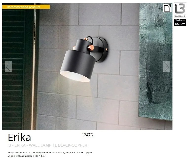Aplica de perete metal design decorativ Erika