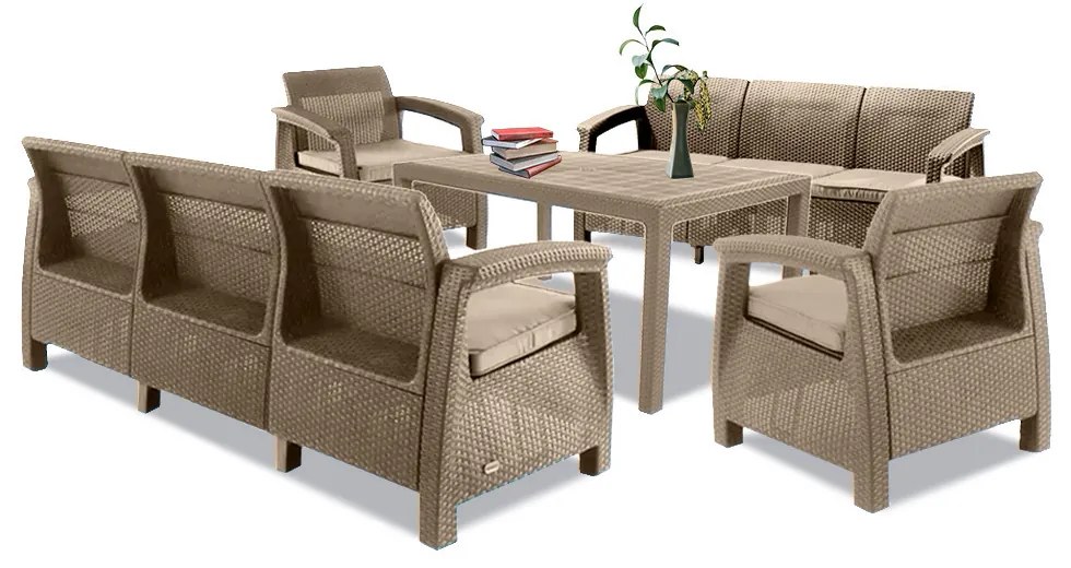 Set de mobilier de grădină Corfu Love Max Duo cu masă Melody
