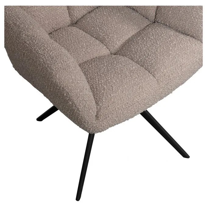 Scaun de sufragerie bej tapițat Vinny – WOOOD