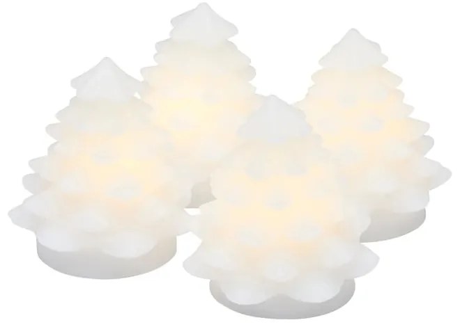 Decorațiune luminoasă de Crăciun albă 4 buc. ø 6,5 cm Carla – Sirius