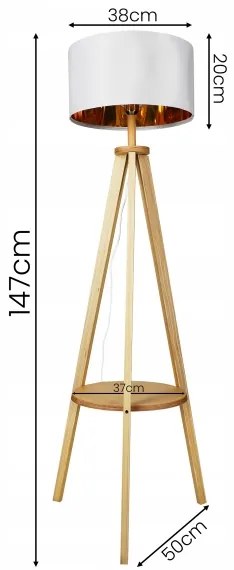 Lampadar 1xE27/40W/230V alb