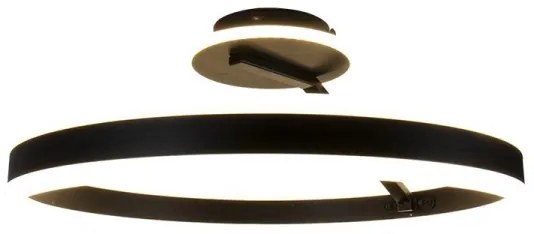 Lustră LED dimabilă aplicată LED/86W/230V 3000-6500K negru + telecomandă