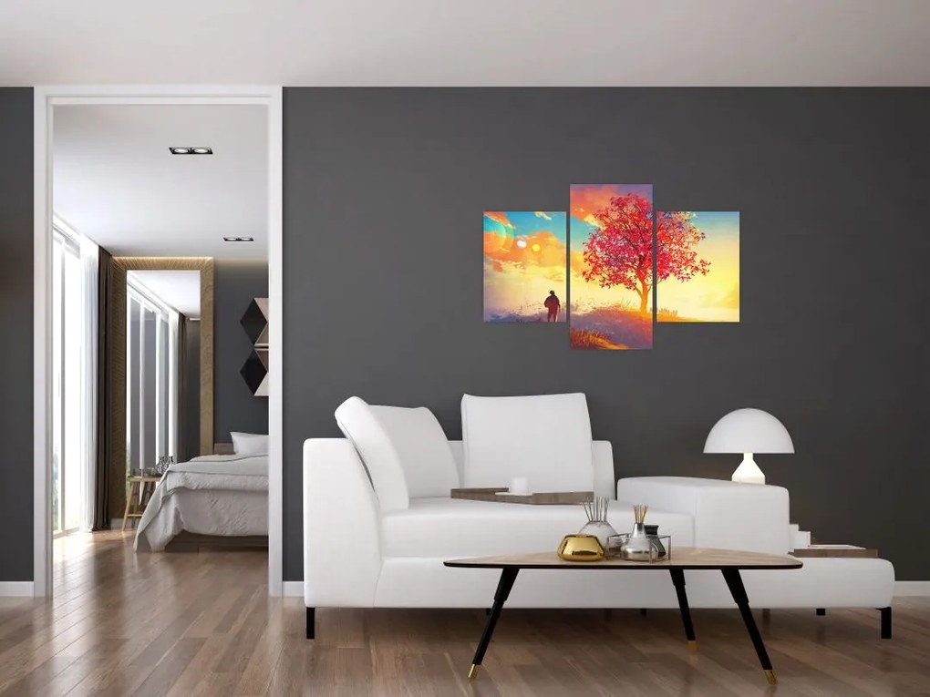 Tablou - casa în deal (90x60 cm)