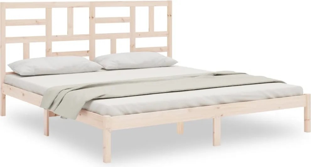 vidaXL Cadru de pat fără saltea, 200x200 cm, lemn masiv