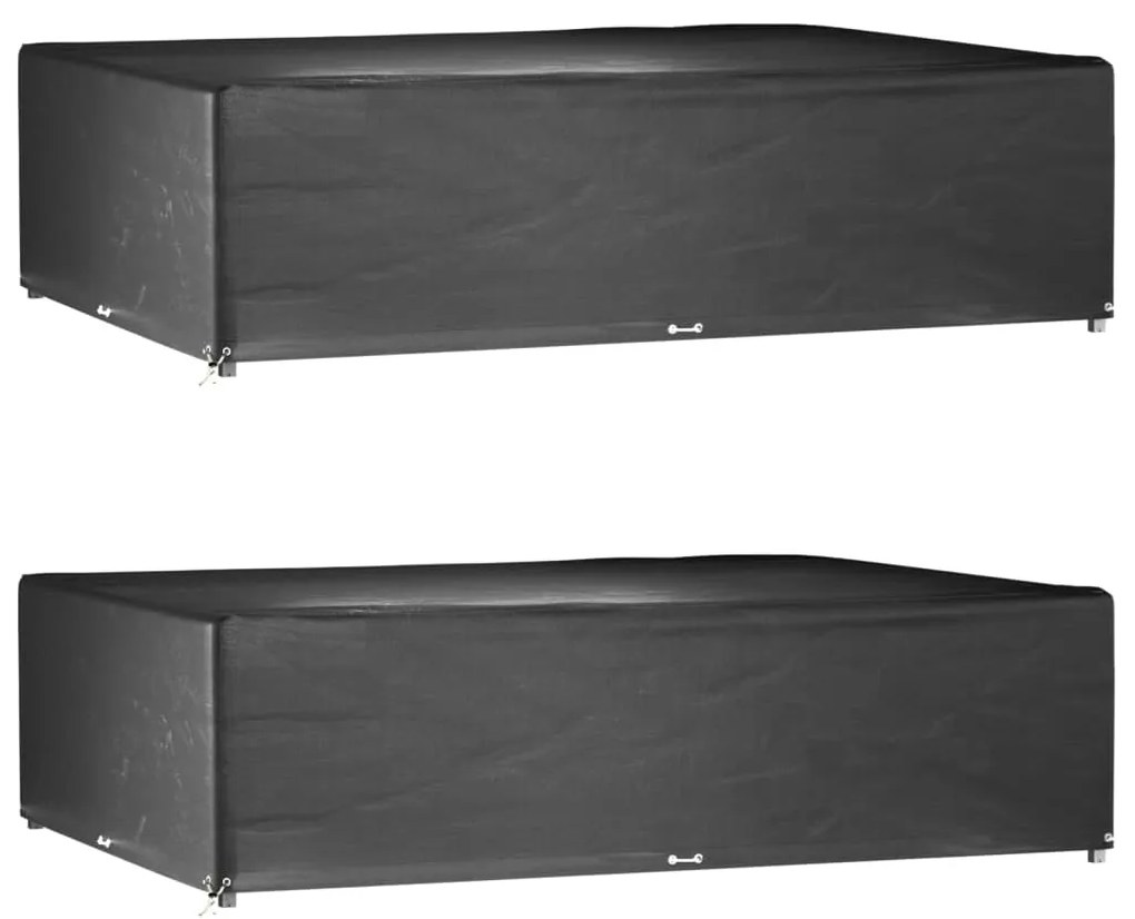 vidaXL Huse mobilă grădină, 2 buc, 16 ocheți 300x200x75cm, rectangular