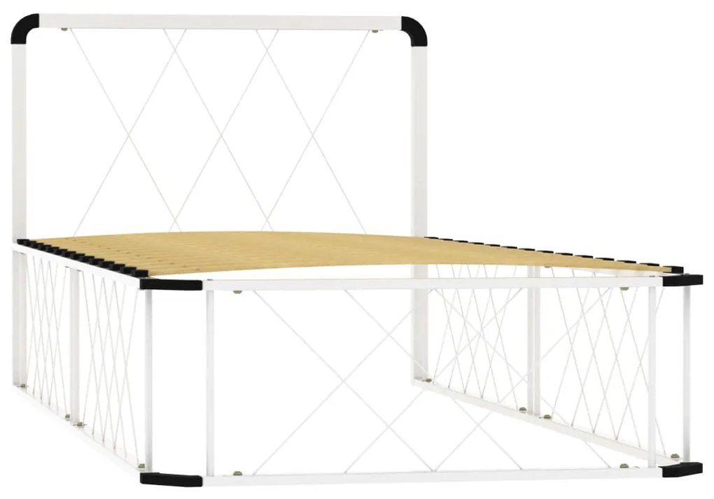 284581 vidaXL Cadru de pat, alb, 100 x 200 cm, metal