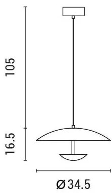 Lustră LED pe cablu LED/7W/230V 3000K d. 34,5 cm
