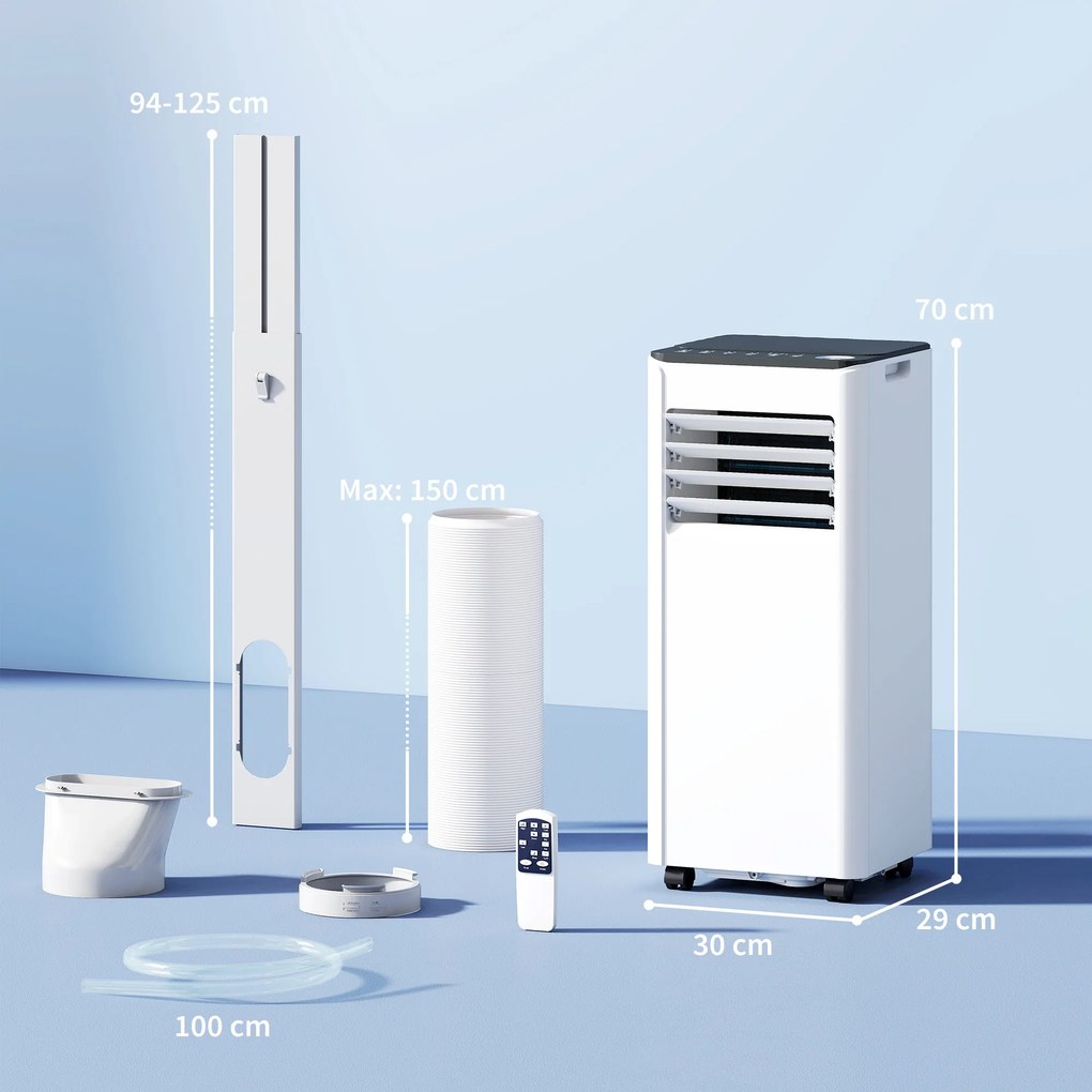 HOMCOM Aparat de Aer Condiționat Portabil 7000 BTU Monobloc | Aosom Romania
