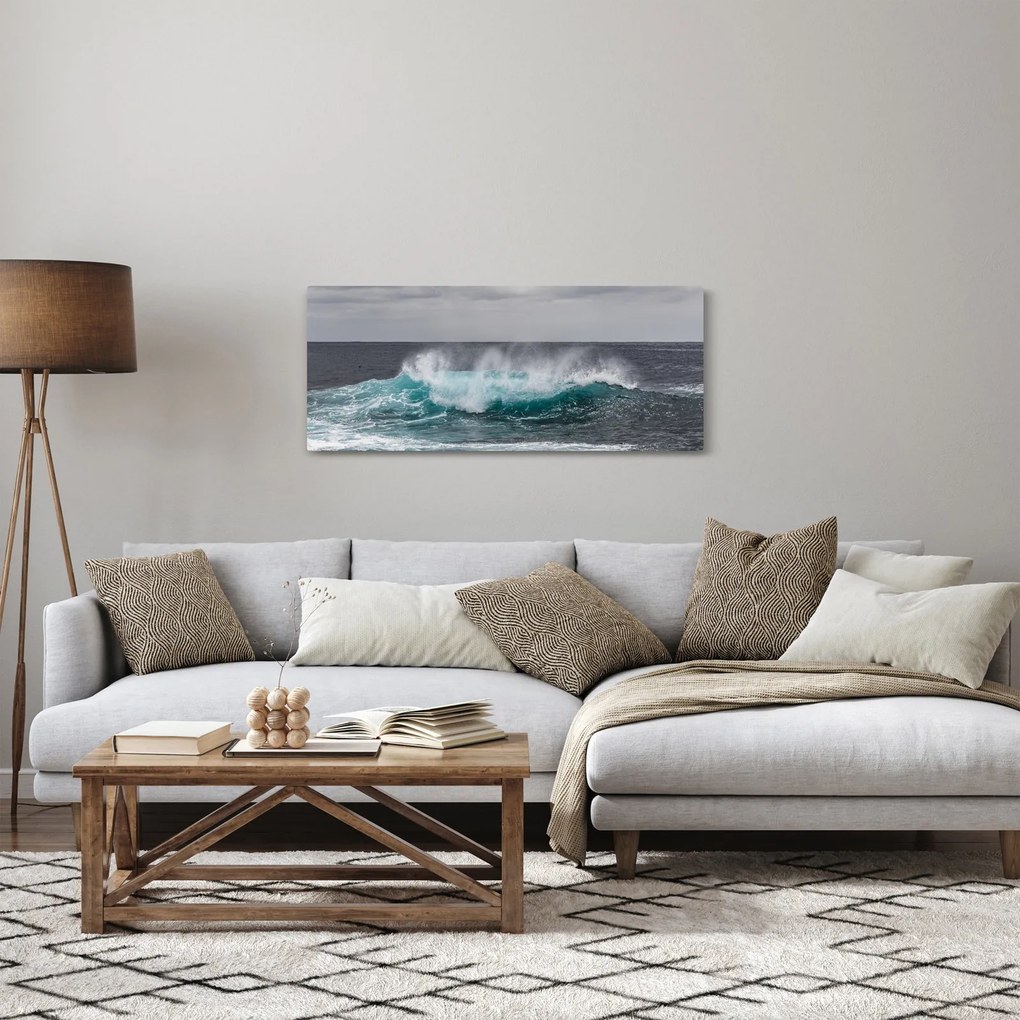 Tablou - Valuri pe ocean (120x50 cm)