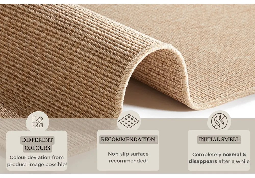 Covor tip traversă BT Carpet Nature, 80 x 350 cm, bej