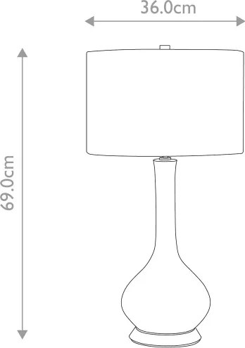 Elstead MILO-PN-TL-LORA - Lampă de masă MILO 1xE27/60W/230V, alb/portocaliu