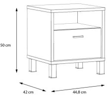 Noptieră OREN maro/neagră