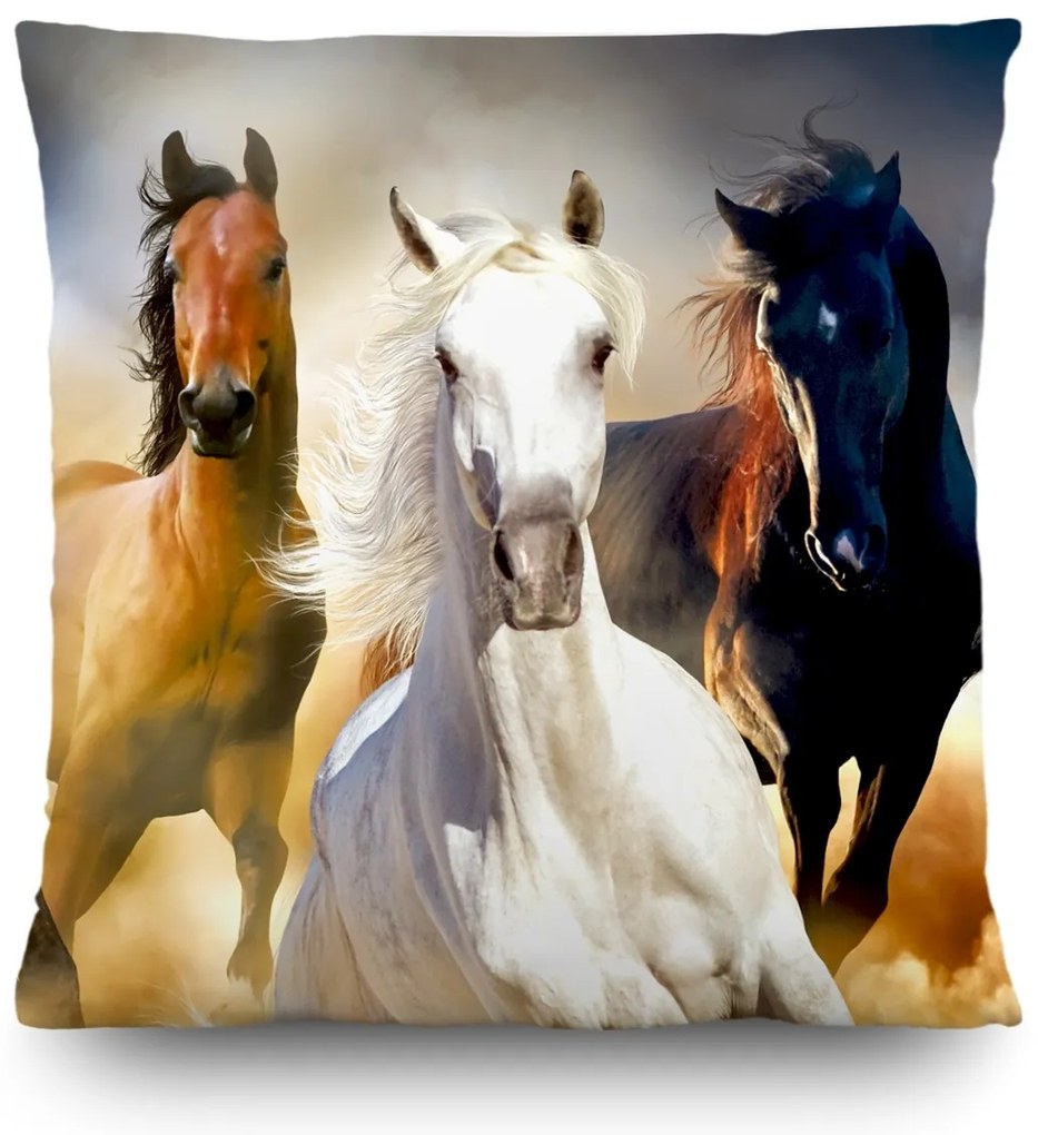 Pernă Horses, 45 x 45 cm