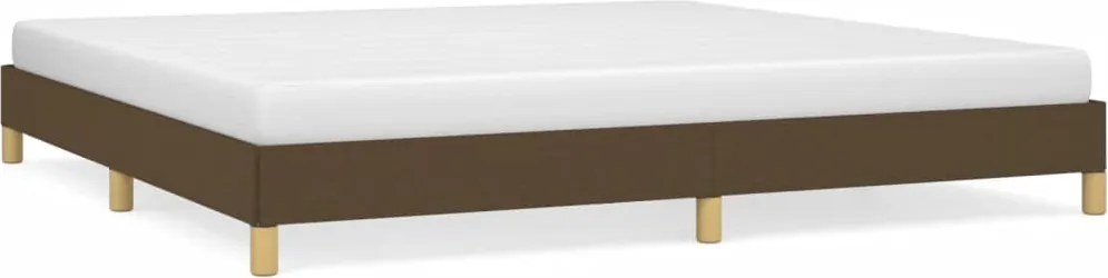 vidaXL Cadru de pat fără saltea, maro închis, 200x200 cm, textil