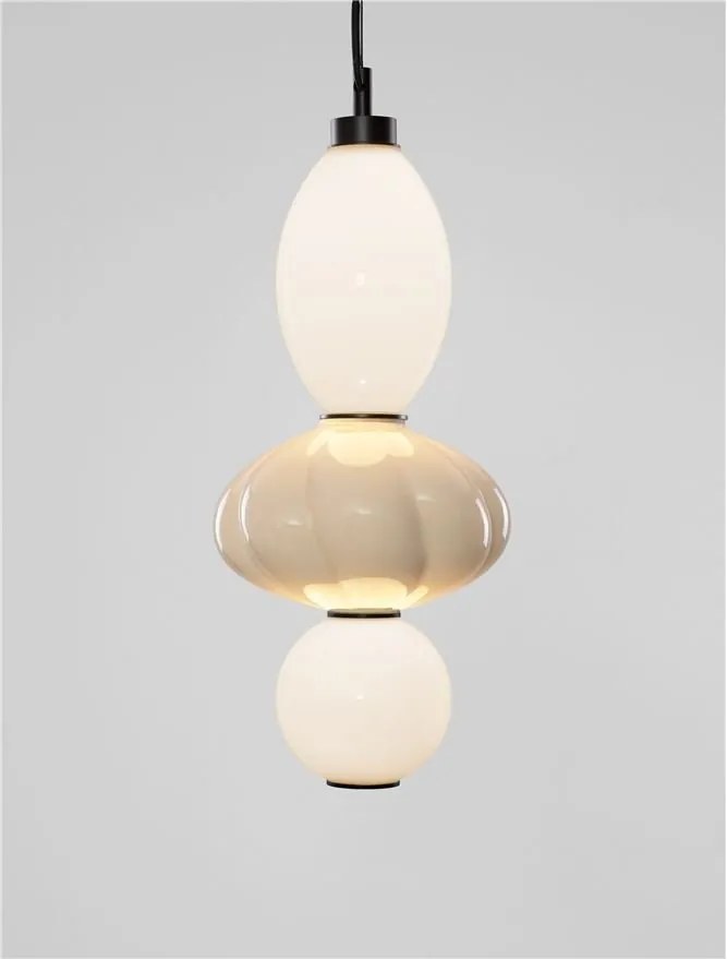 Pendul LED decorativ ceramic Bej, Alb, ONETA