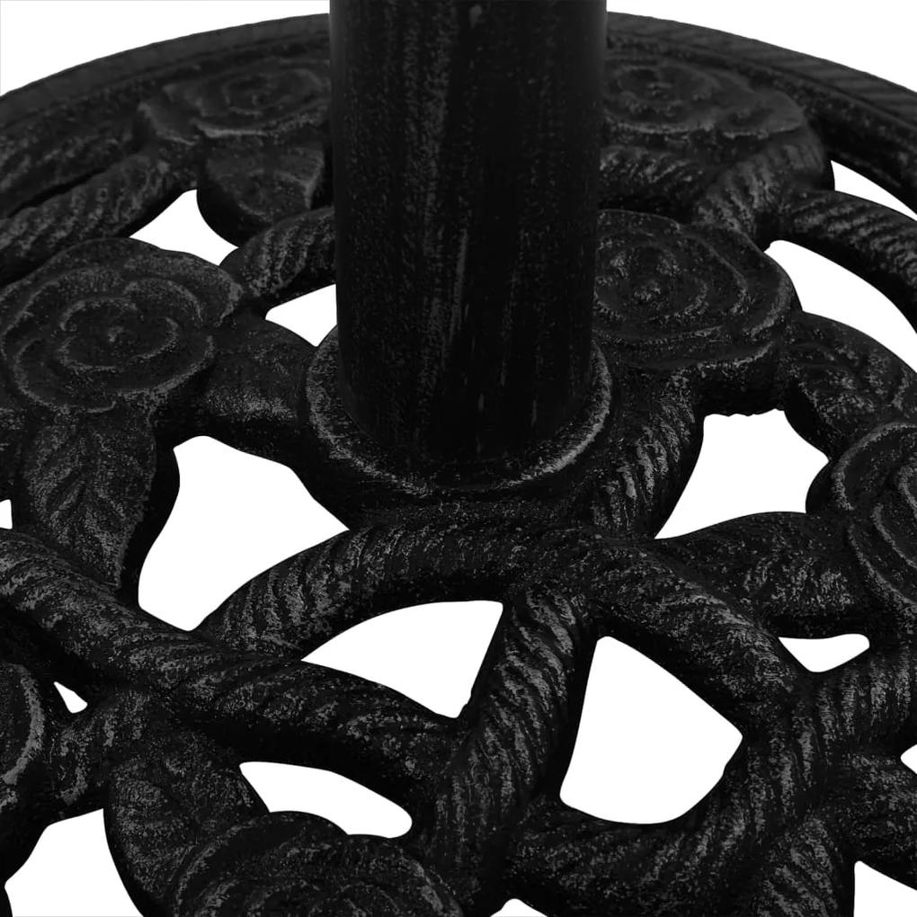 Baza de umbrela, negru, 40x40x32 cm, fonta Negru, 40 x 40 x 32 cm